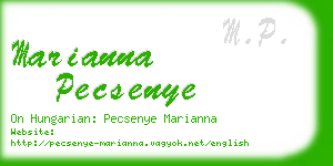 marianna pecsenye business card